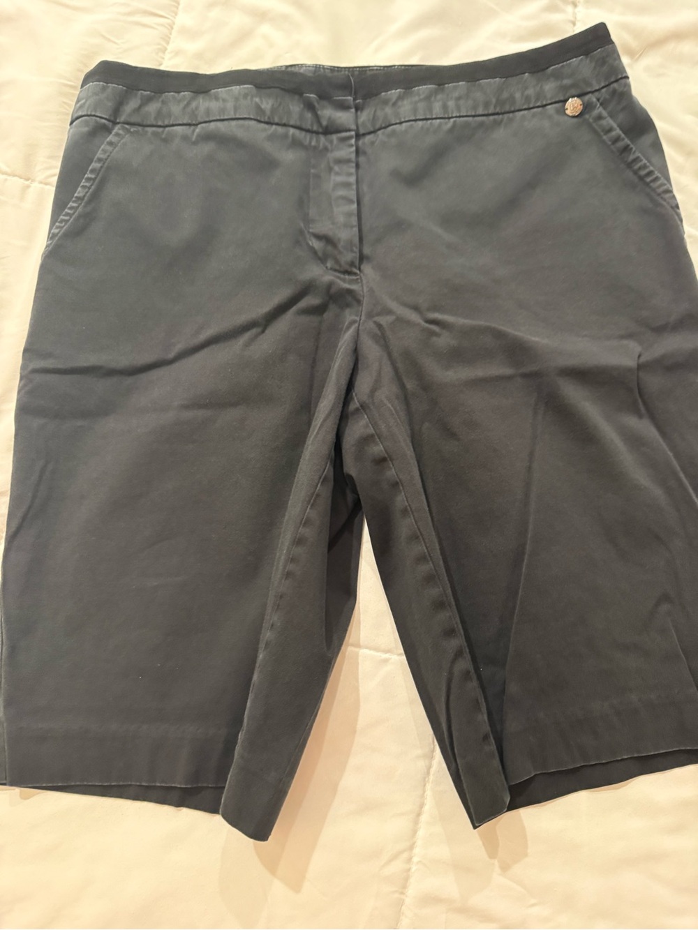 Trina Turk womens Charcoal Flat Front Shorts - Picture 4 of 14